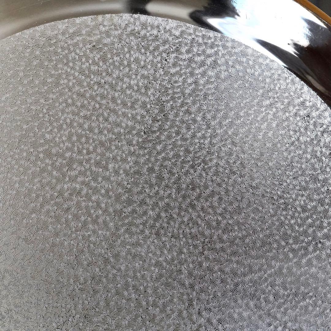 希少美品◆オールドサンルイ《金彩 アシッドエッチング》大型トレイ◆優雅な装飾美