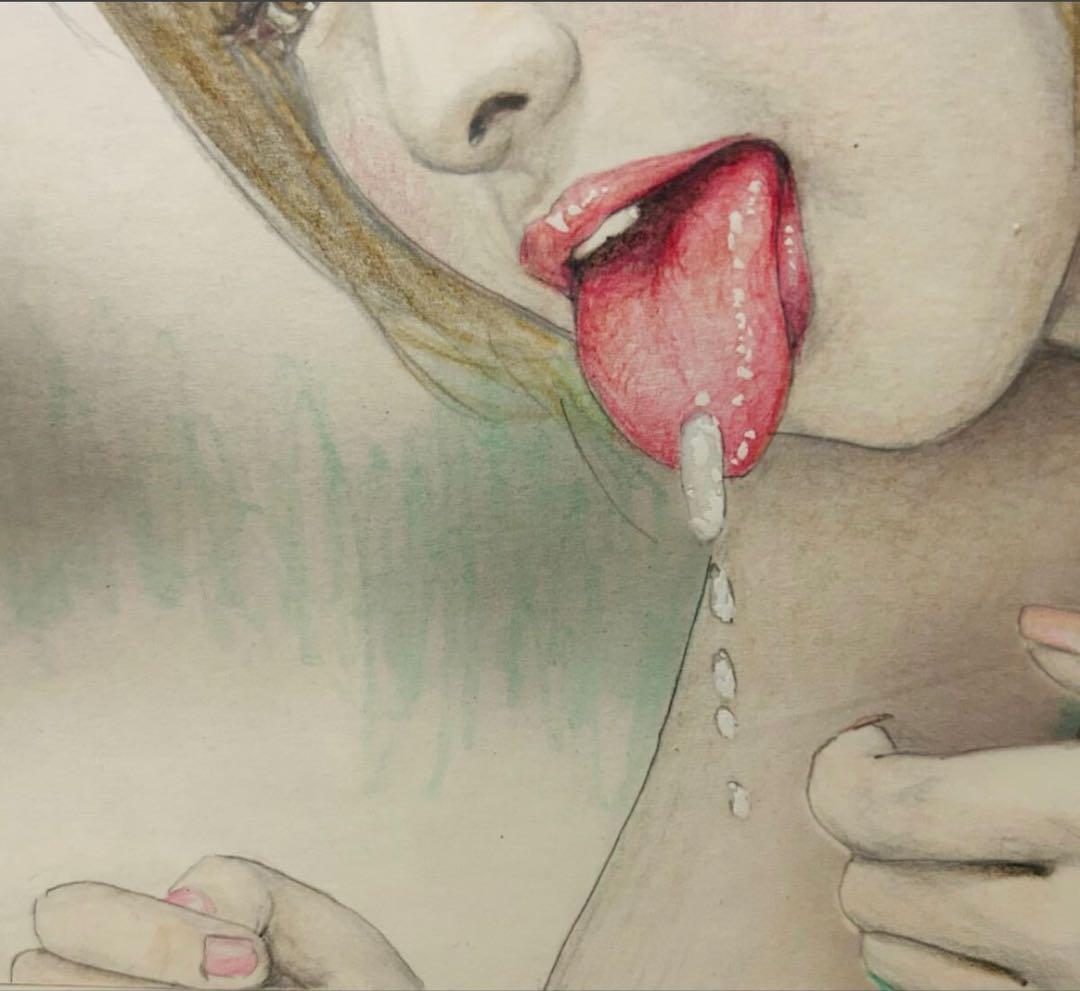 【真作】☆石川吾郎☆イラスト原画☆「艶狐とおいなりさん」☆直筆サイン入り☆保管品