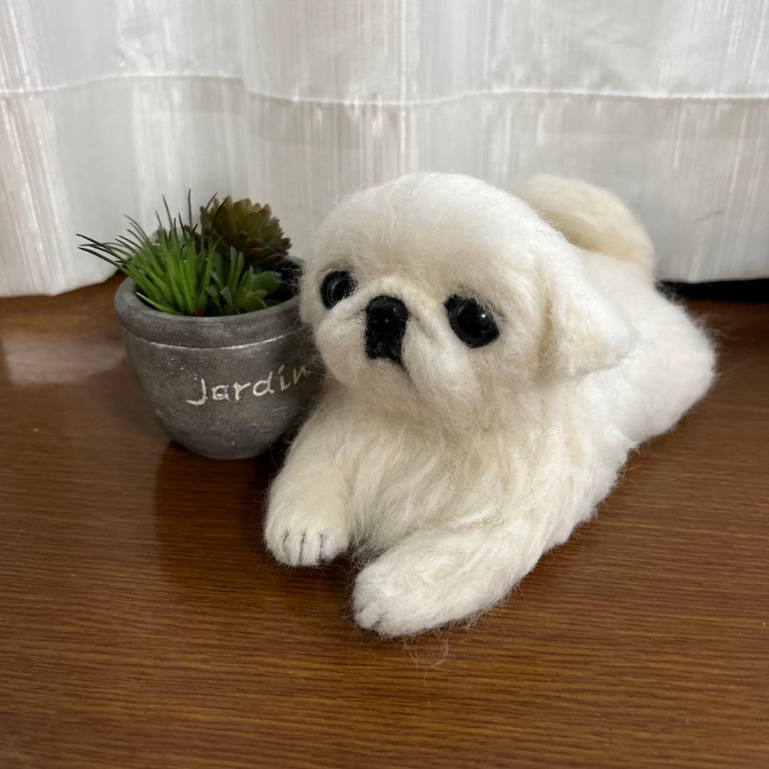 羊毛フェルトペキニーズ 犬 - メルカリ