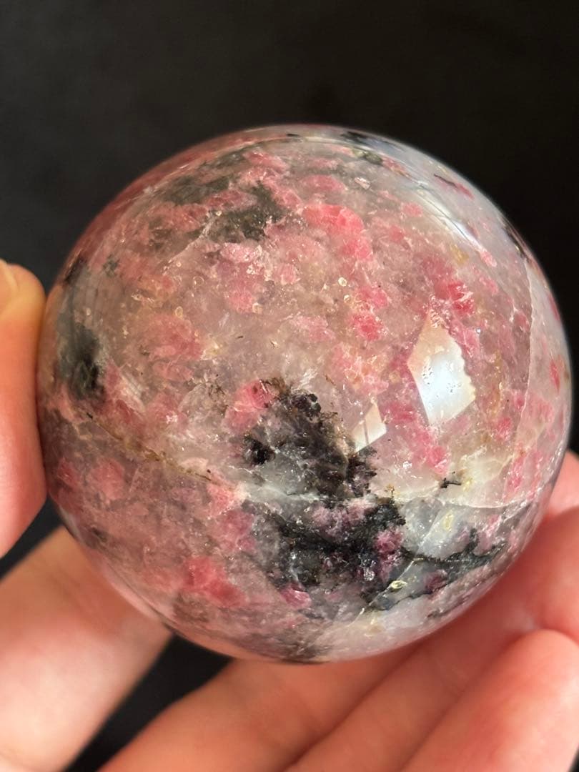 インペリアルロードナイトシリカ　トルマリン共生　スフィア　5.74cm