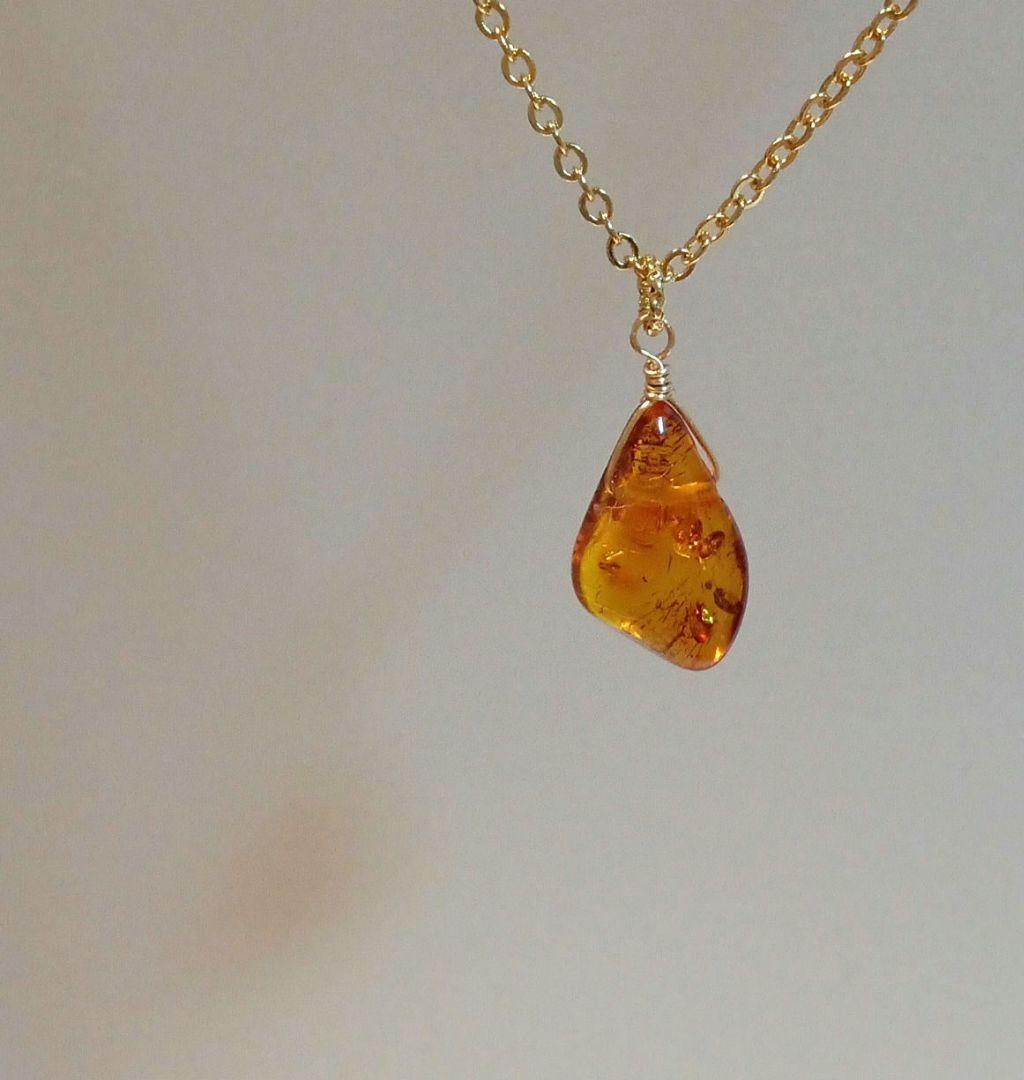 1754 心身の癒し✨️ 琥珀アンバーネックレス 琥珀ネックレス