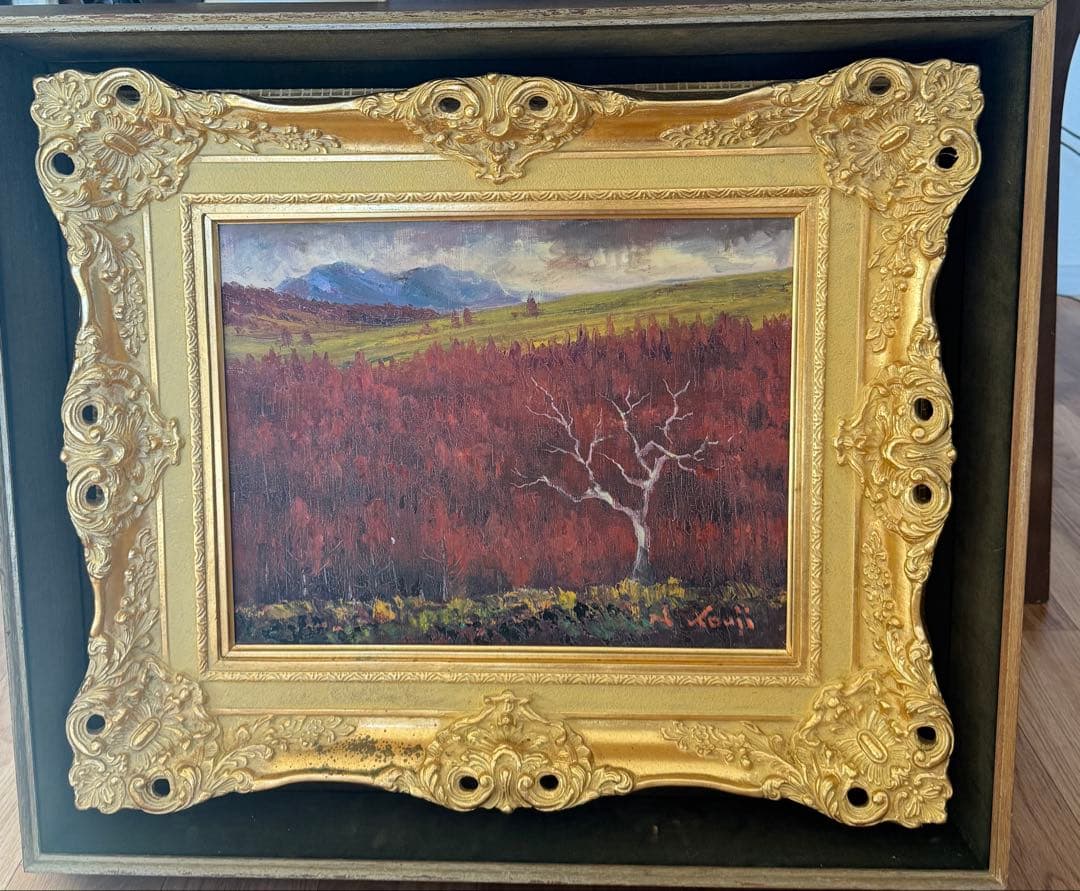 真作　中野耕治　秋の風景 F6サイズ油彩画 送料込み1/21 真作 中野耕治 秋の風景 F6サイズ油彩画 送料込み1/21 - メルカリ