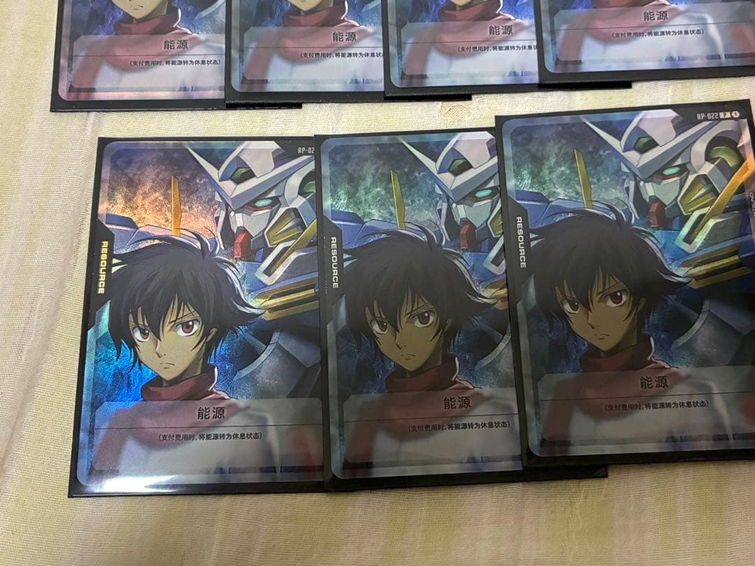 エラー品簡体字】ガンダムカード リソース 刹那＆ガンダムエクシア 7枚