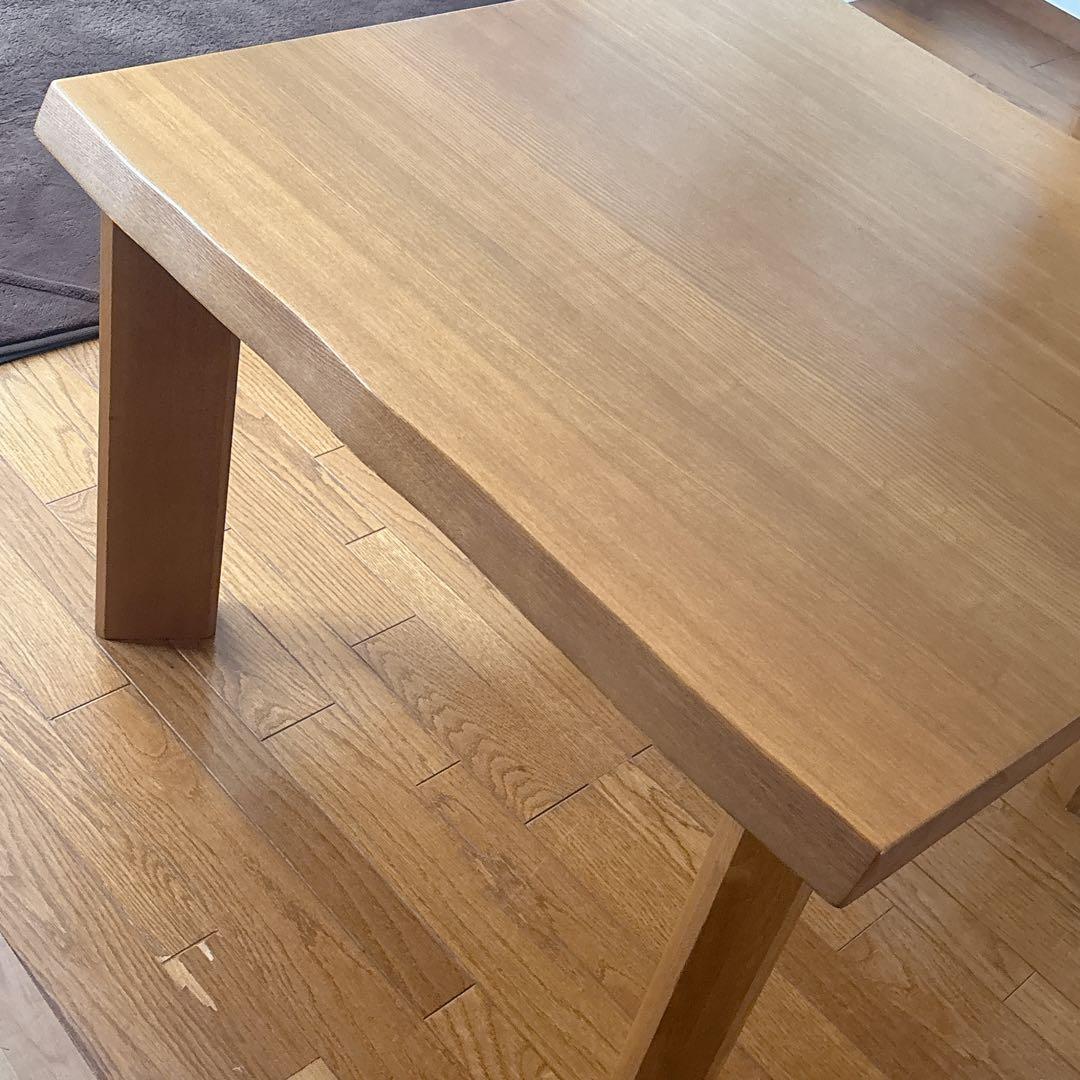 耳付き 90cm角】飛騨産業 キツツキマーク ダイニングテーブル 高さ低め