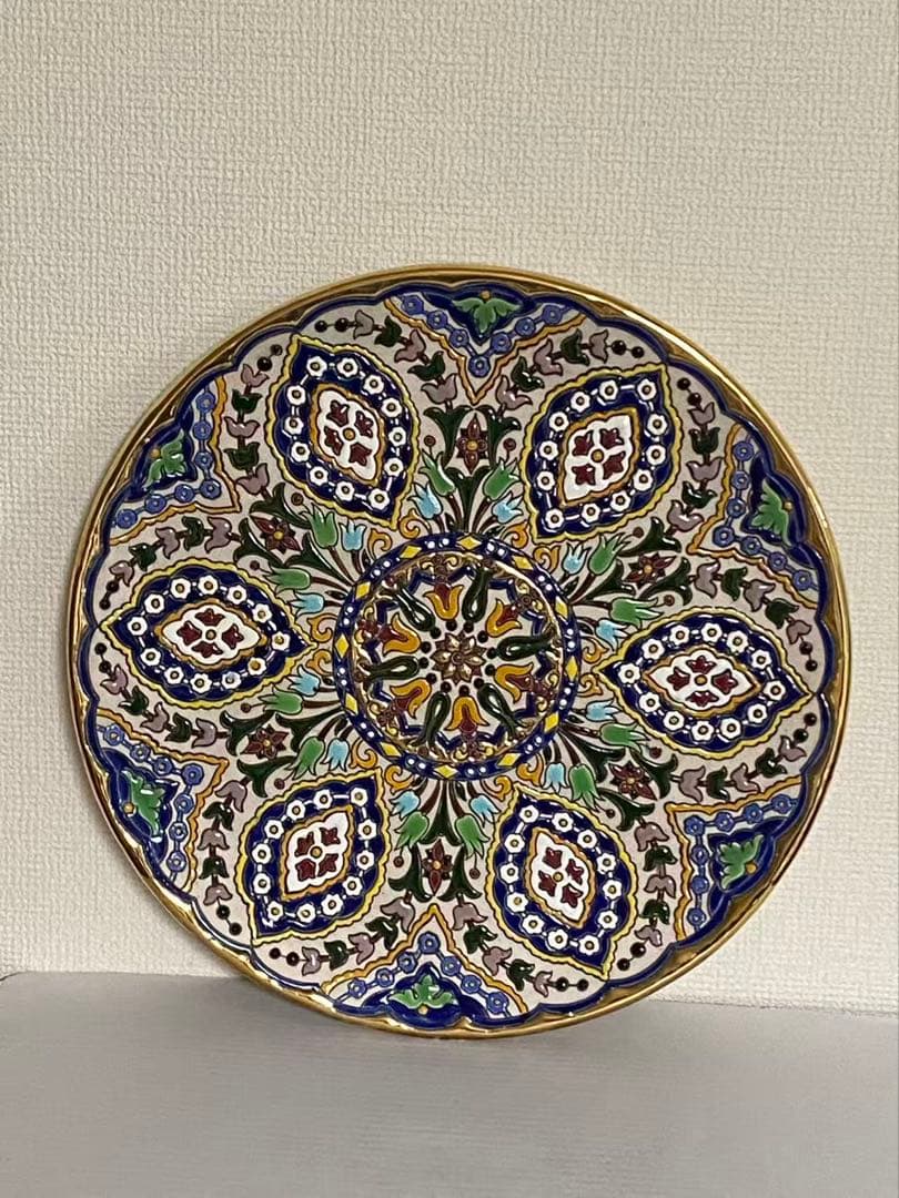 飾り皿 壁掛けセビリア焼24k金彩 絵皿 陶器 年代物 36cm 飾り皿 壁掛けセビリア焼24k金彩 絵皿 陶器 年代物 36cm - メルカリ