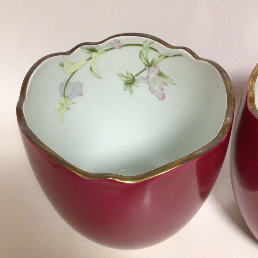 君島一郎×深川製磁 希少コレクション 赤い花瓶2個セット KIMIJIMA