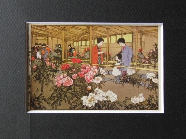 吉田博、落合徳川ぼたん園、希少な額装用画集より、新品高級額装付 東京拾二題 落合徳川ぼたん園 | ToMuCo - Tokyo Museum Collection