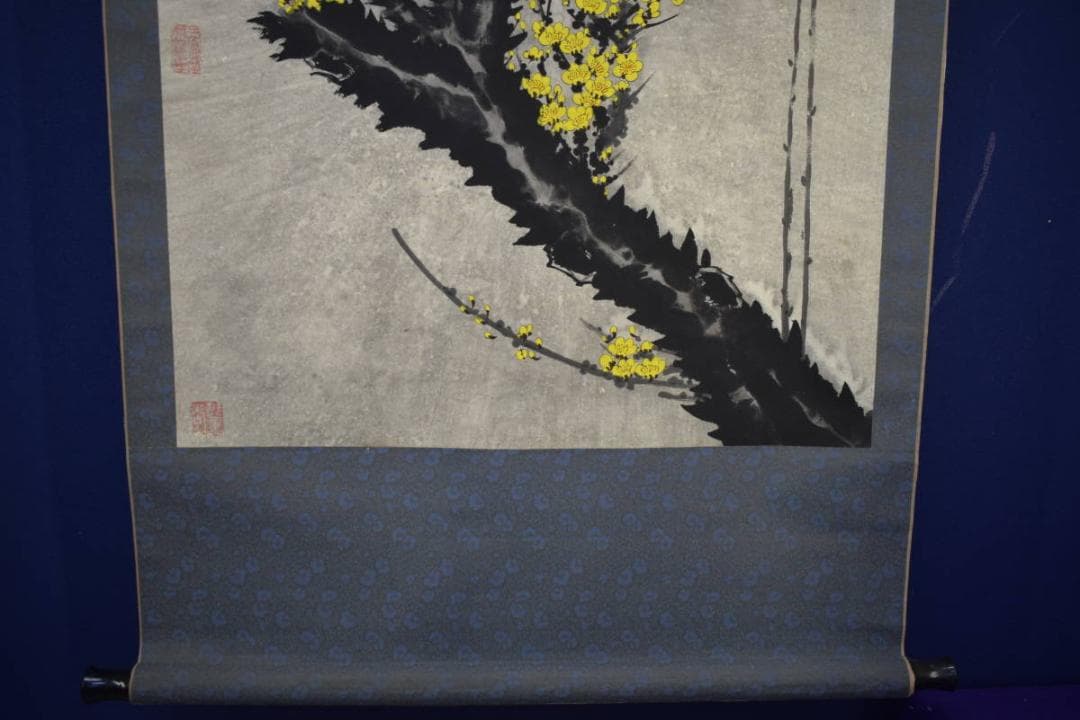 不詳/作者不詳/黄梅図/中国画/大幅/布袋屋掛軸HK-48