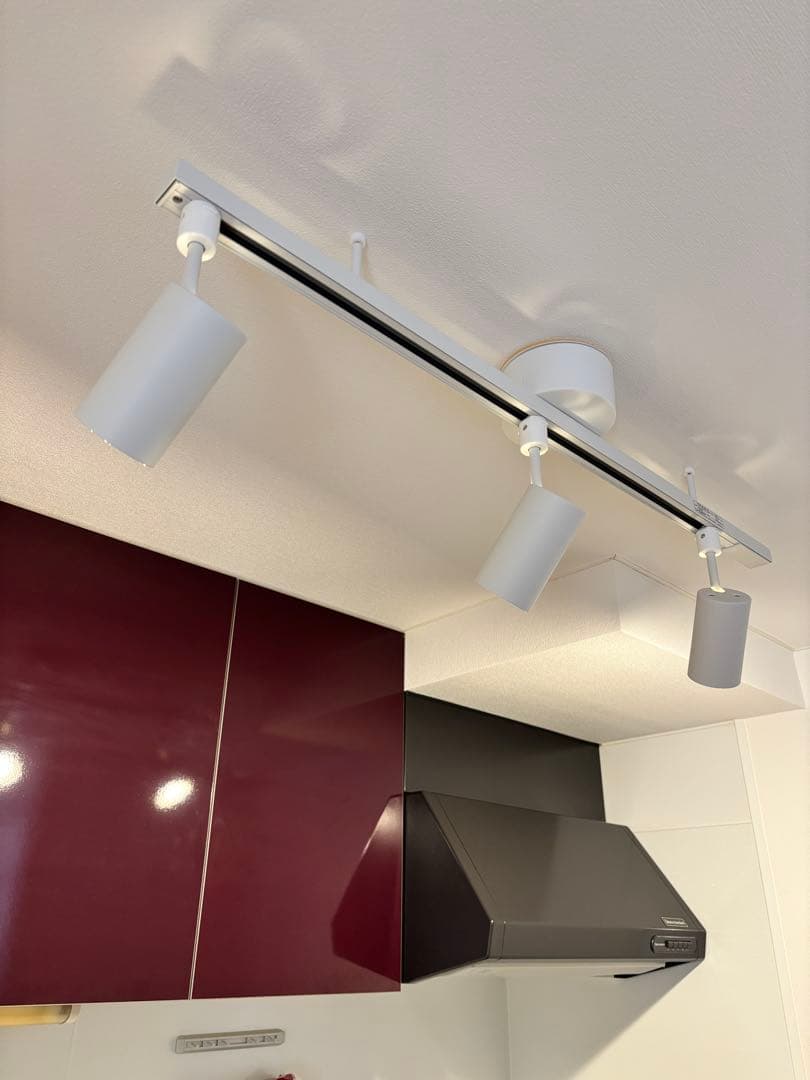 美品 無印良品 システムライト本体＋スポットライト 3灯 ホワイト