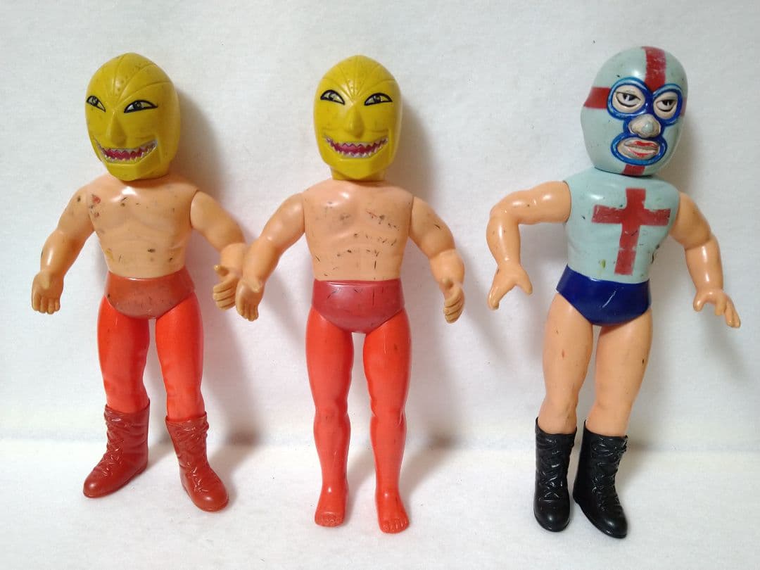 当時物 中嶋製作所 ゴールデンマスク ゴルゴダクロス 3体ソフビ タイガーマスク Amazon.co.jp: 昭和レトロ 中嶋製作所 ソフビ タイガーマスク