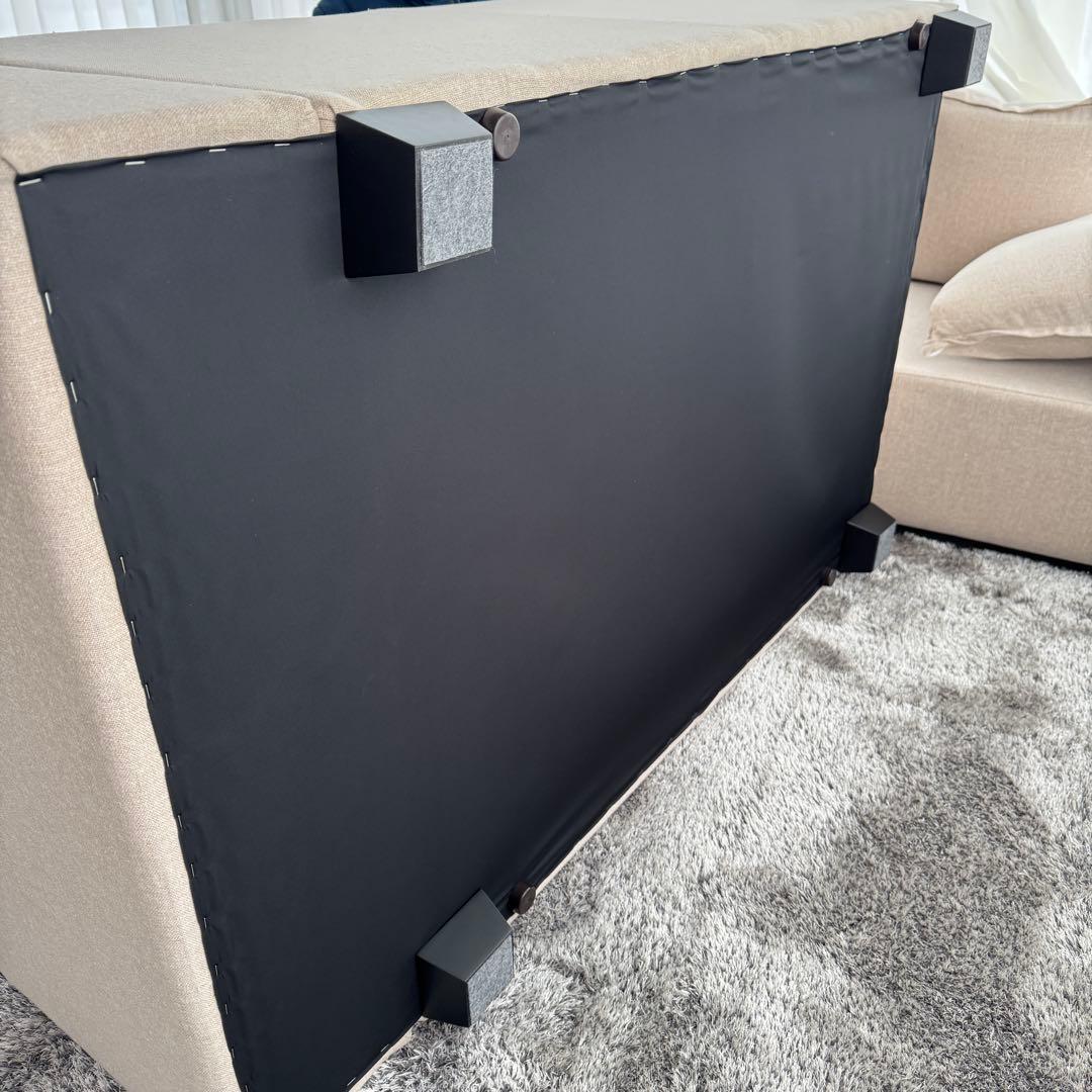 超美品 ローソファ 2人掛け 右肘置き モダン ベージュ - メルカリ