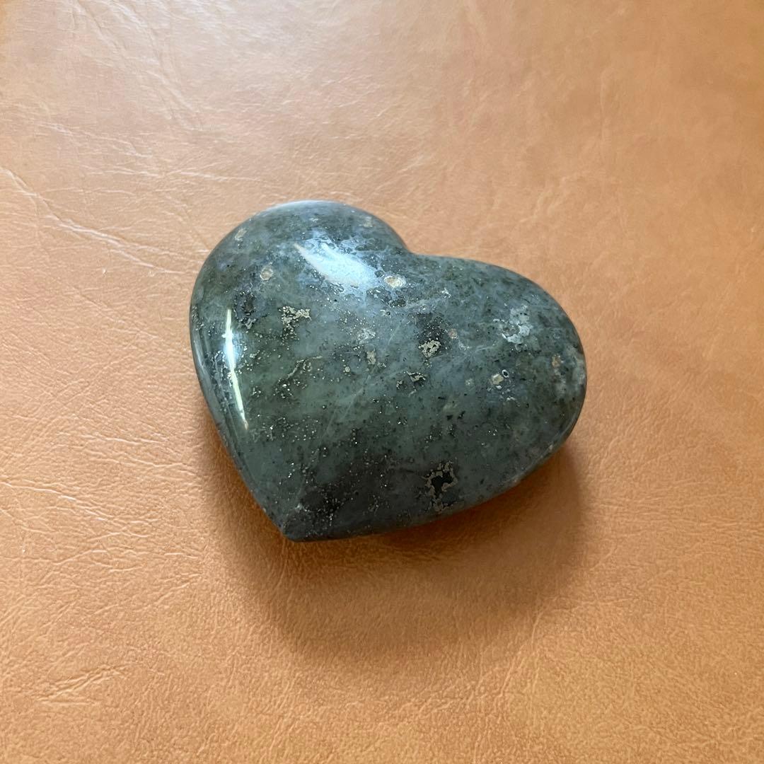 マーカサイト&セレナイト 生命の木 集中力と癒し ハート型 天然石 約5cm