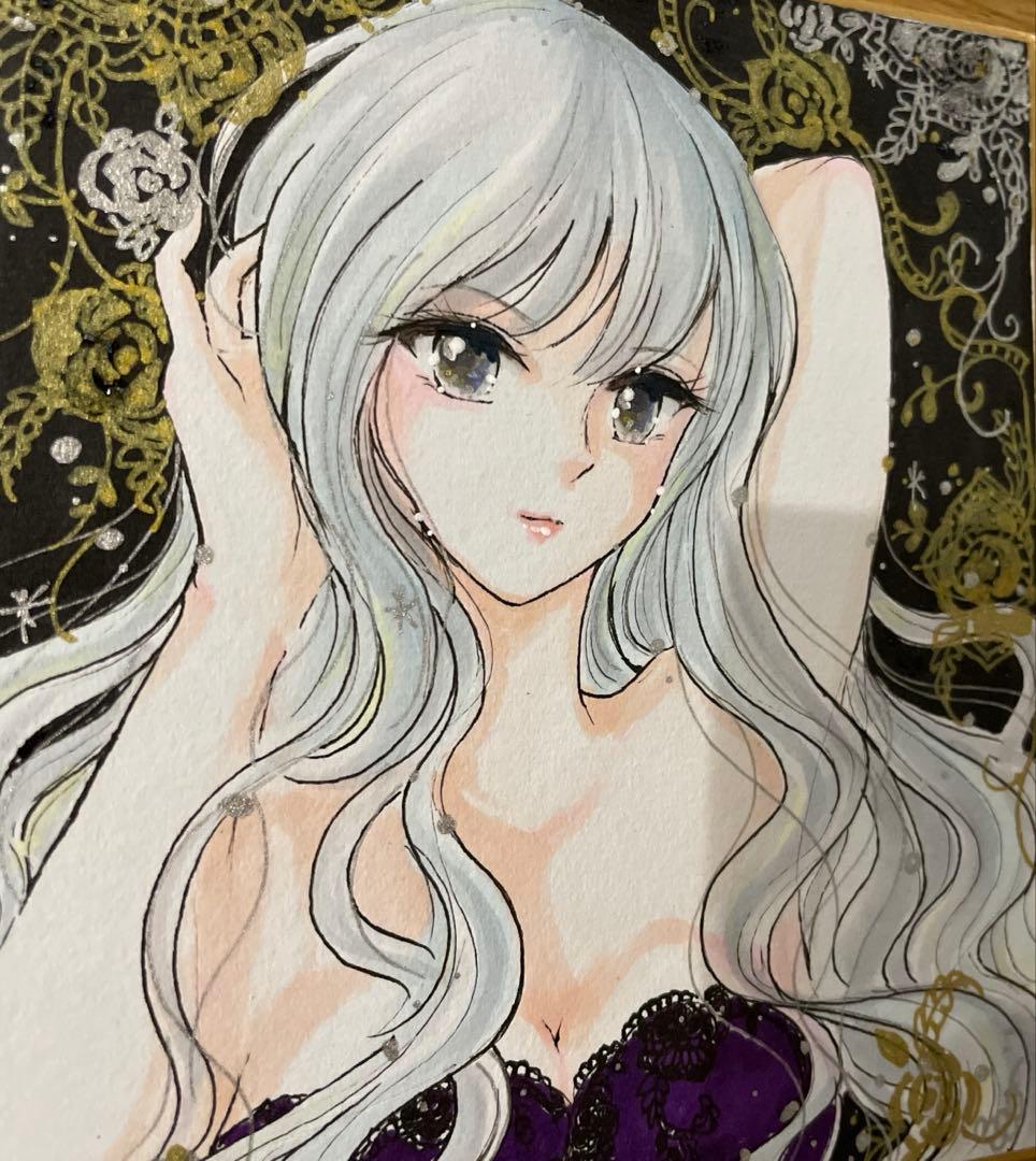 オリジナルイラスト 手描きイラスト アナログイラスト - メルカリ