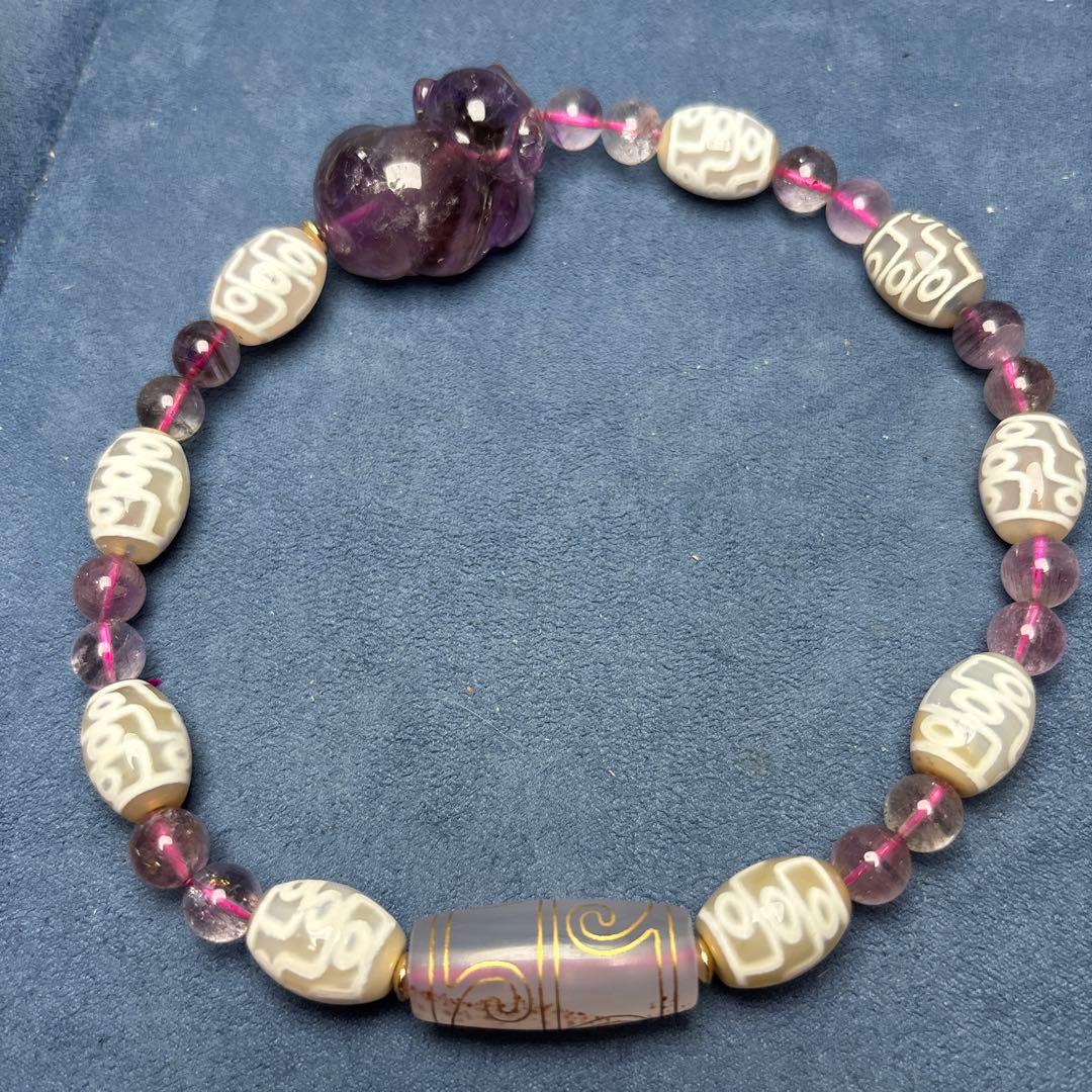 あずきちゃん玉髄　白毫天珠　朱砂入り　11-89 ご確認ページNo.1