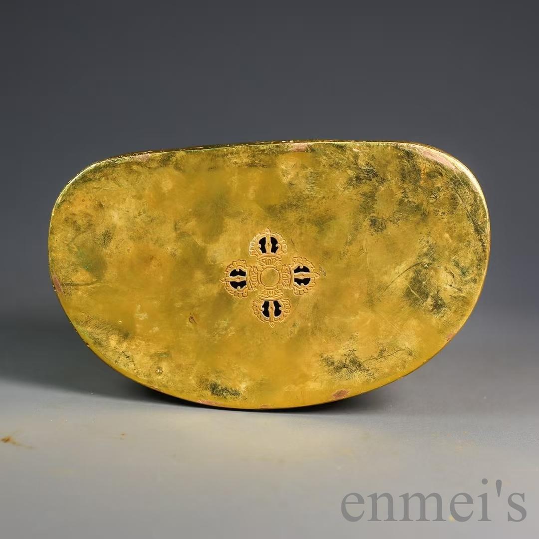 中国古美術 旧蔵 描金 純銅製 多宝嵌仏像 仏具 金属工芸 細工彫刻 仏教