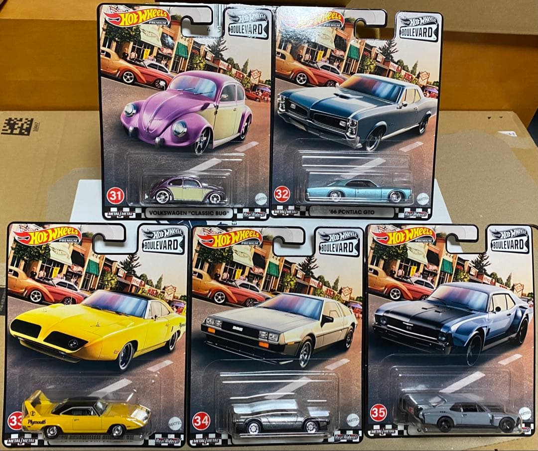 新品未開封　ホットウィール　ブールバードGJT68-986G ５個セット② Amazon | ホットウィール ブールバード アソートミニカー 5台入り