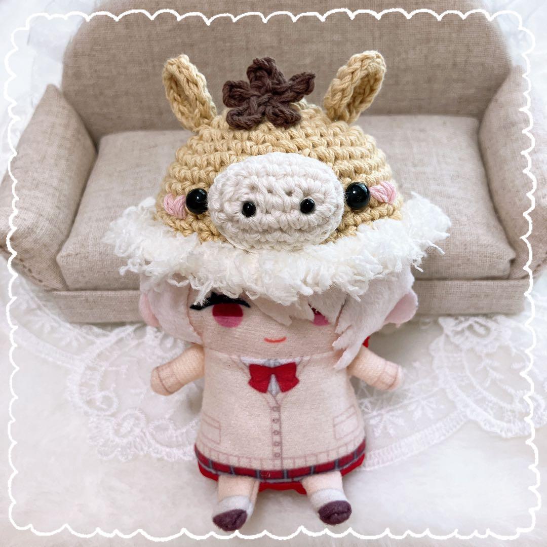 10㎝ ちびぐるみ にじぱぺ おまんじゅう ぬい服 ぬいぐるみ 馬帽子