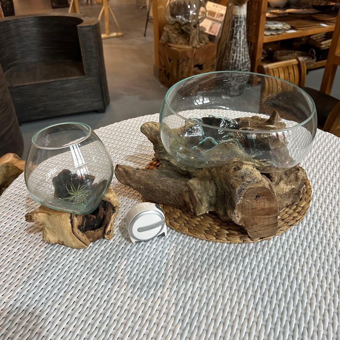 訳あり】バリ島流木ガラスw40×d32×h20cm 通常33,がなんと