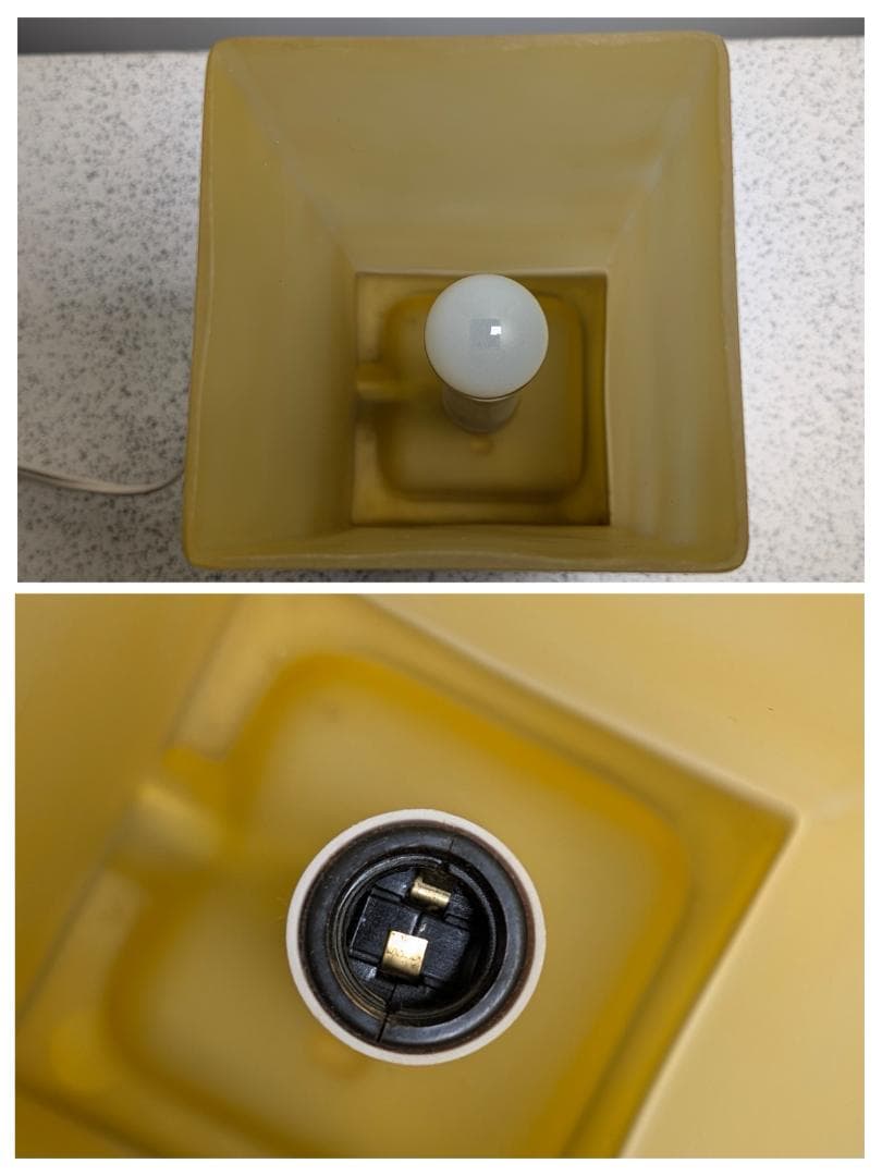 アノニマス OLD 00s タッチセンサー ガラス テーブルランプ Y2K 黄色