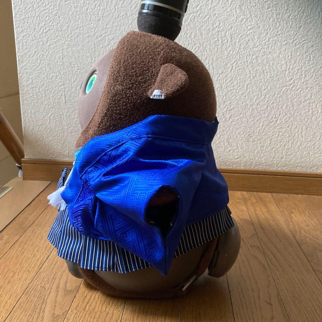 ラボット 着物 lovot 羽織 青 袴ストライプ 水色富士山インナー - メルカリ