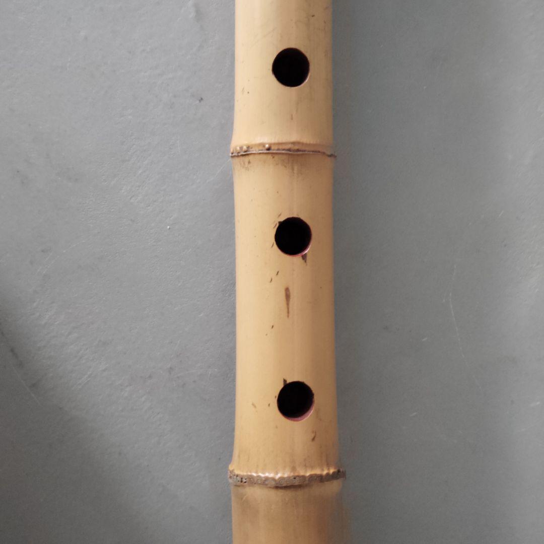 無銘　尺八　竹製中継無　一尺六寸官　48.5cm