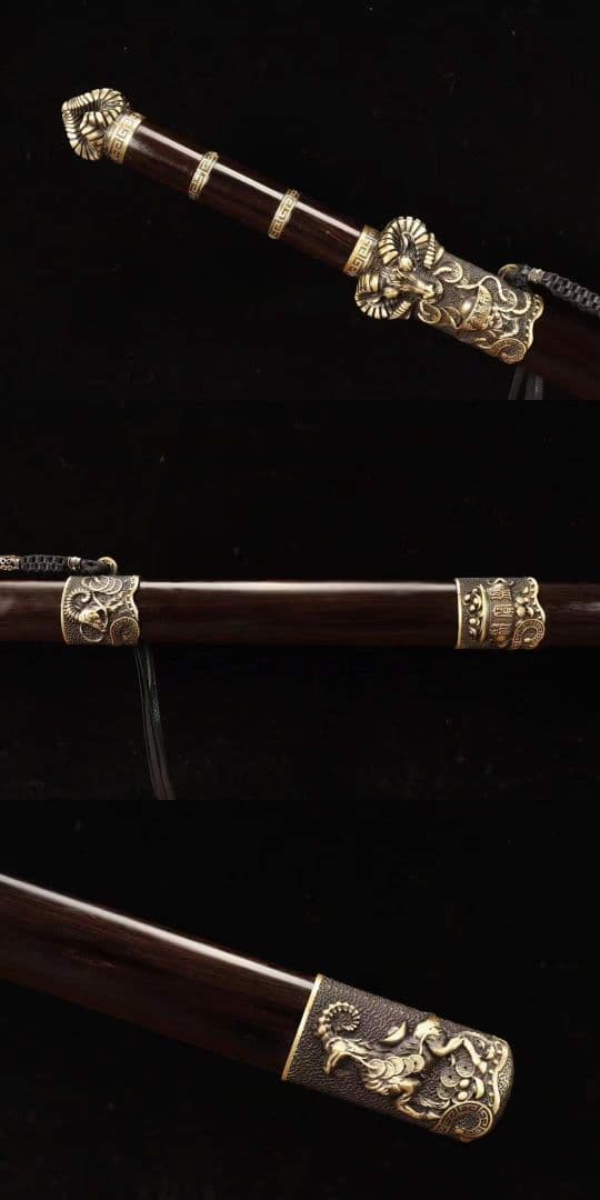 26寸弱反直線紋三色研武士太刀 古兵器 武具 刀装具 日本刀 模造刀 居合刀