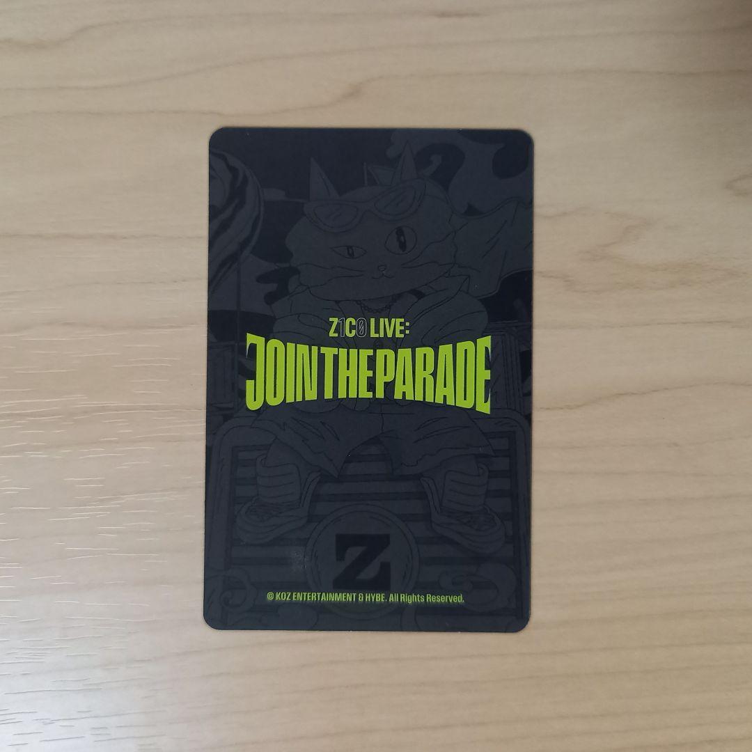 ZICO LIVE JOIN THE PARADE ジコ トレカ - メルカリ