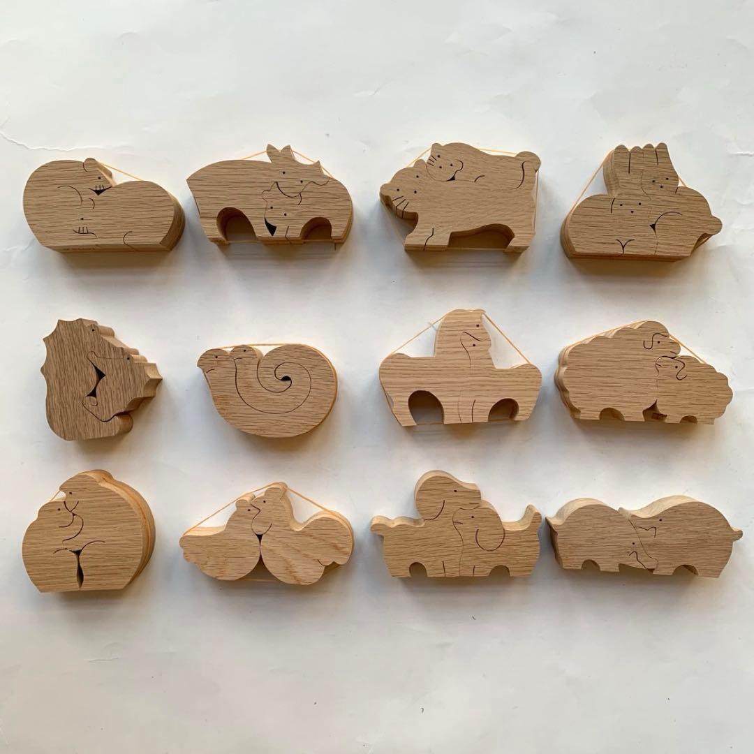 十二支　干支　組み木　小黒三郎　置物 小黒三郎 十二支のカップル ウマ | 木のおもちゃ専門店 おもちゃ箱