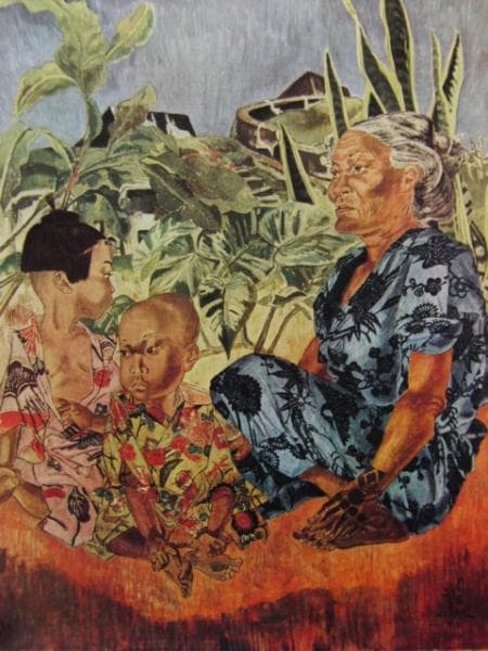 藤田嗣治、沖縄の家族、超希少画集画、新品額装付 - メルカリ