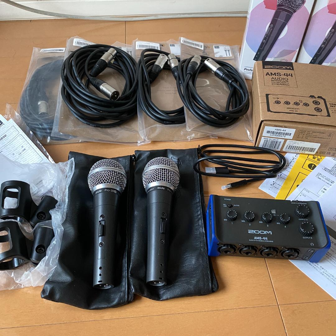 美品・動作良好】ZOOMAMS-44オーディオインターフェイス配信録音用セット