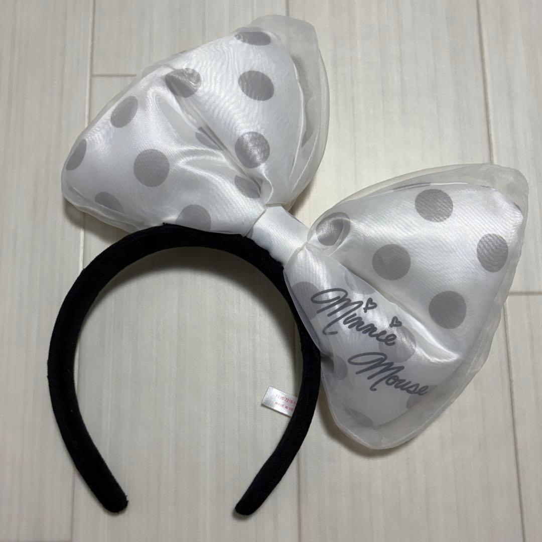ディズニー 水玉 リボン カチューシャ ミニー - メルカリ