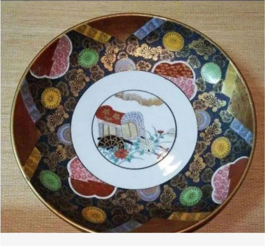 お値下げ有田焼大皿御所車に鶴 直径39センチほどのものです 香蘭社 有田焼『染錦御所車』飾り皿 | 東京書芸館公式通販ウェブサイト