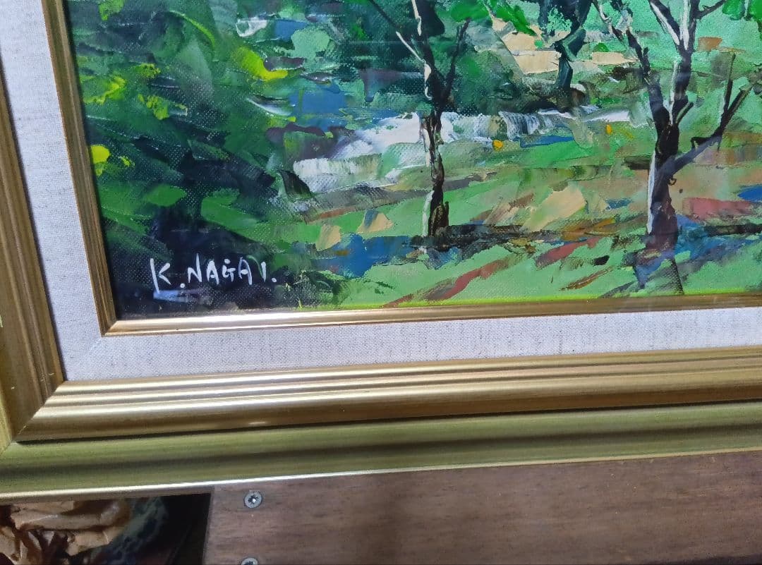 永井潔の油彩F10号秀作です