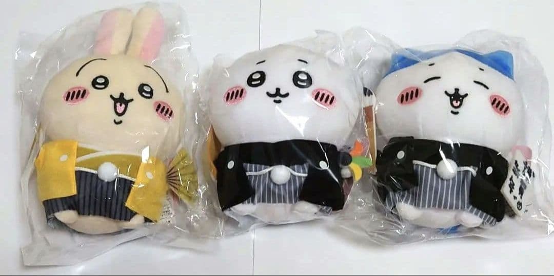 未開封】ちいかわマーケット ぽてたまぬいぐるみ 正月 3種セット