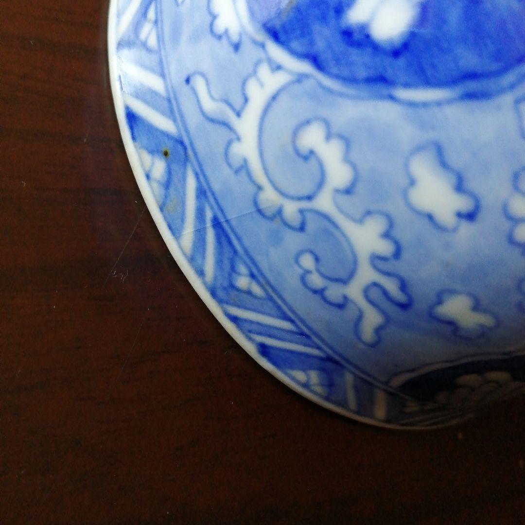 古伊万里　染付総模様蓋付碗　15客　10.8cm　江戸後期