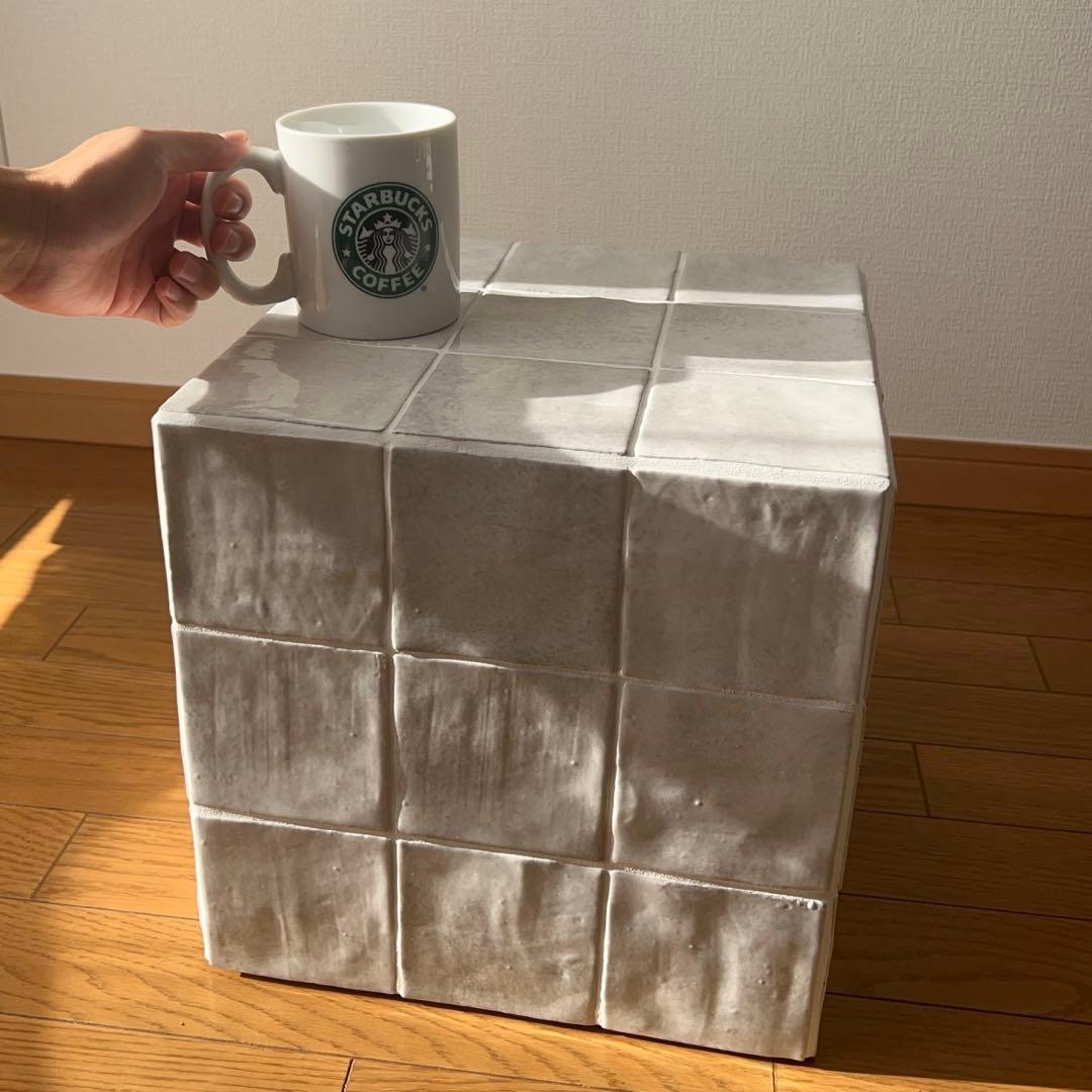 タイルキューブ サイドテーブル オブジェ タイル雑貨 ハンドメイド
