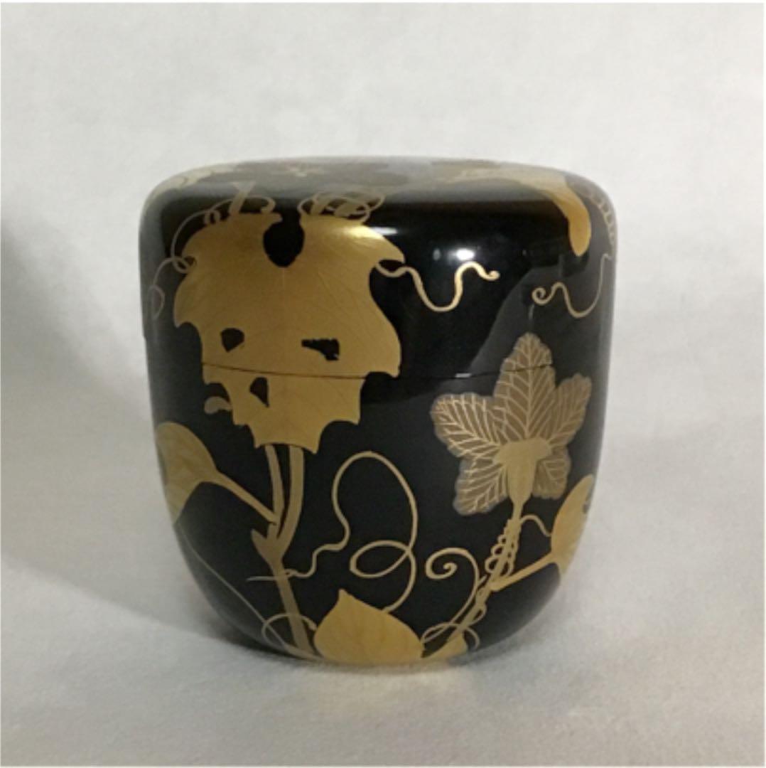 【茶道具】中棗　夕顔蒔絵　中村宗悦作 089d18b34dc7b9112b90cd3187c9a6