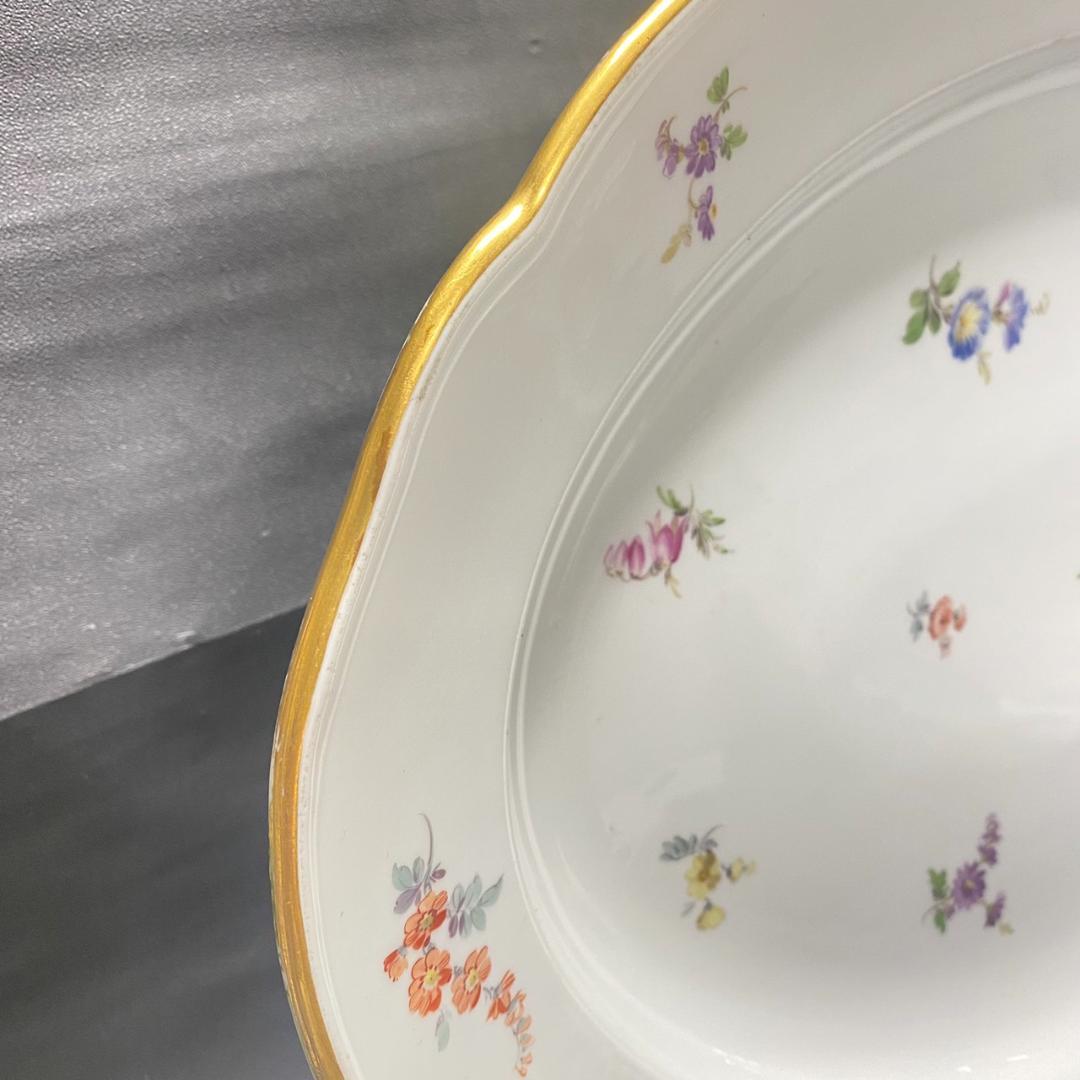 1117F 希少 マイセン 散らし小花 スキャタードフラワー オーバル