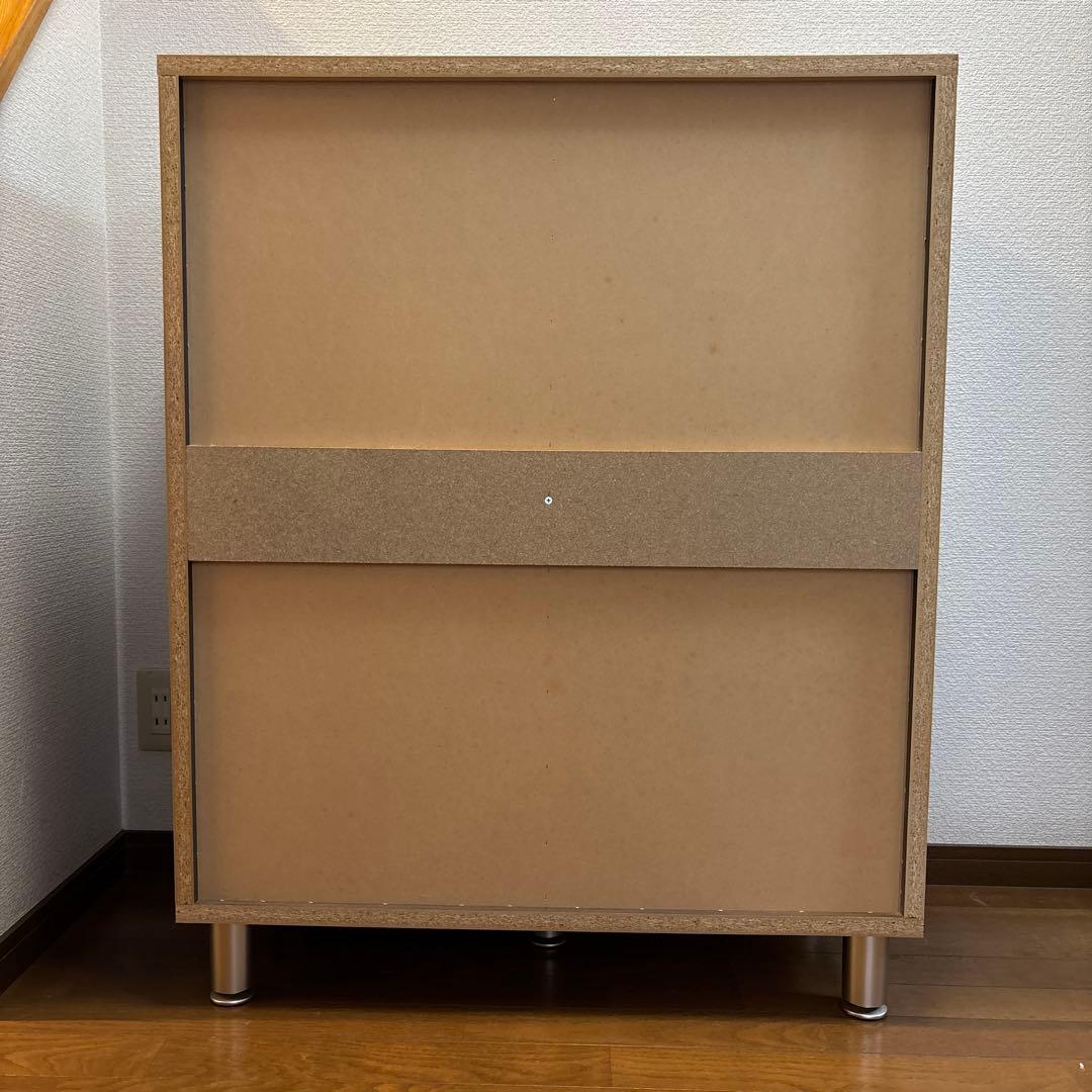 すきまくんシリーズ ブラウン木製スライド扉シューズラック