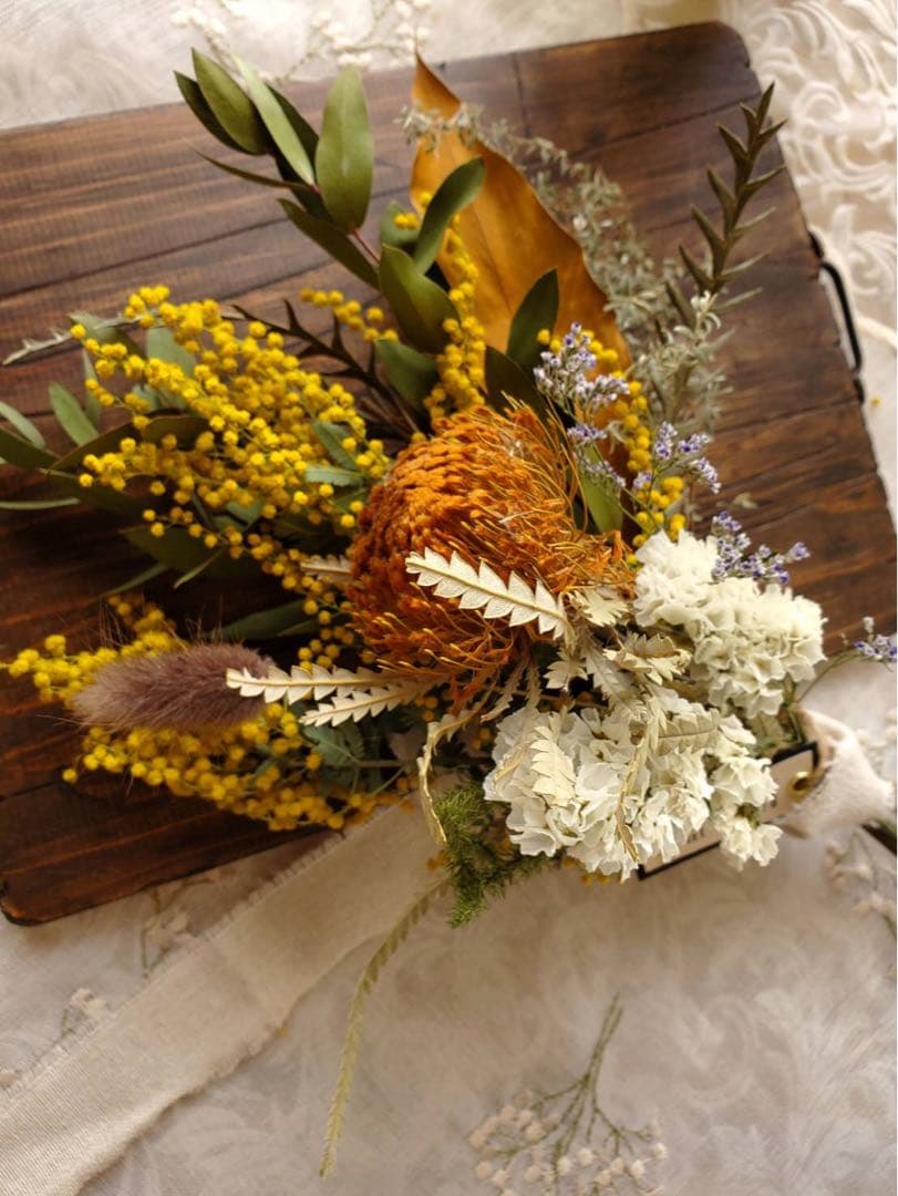 お値下げ❣️ミモザのネイティブフラワースワッグ♡