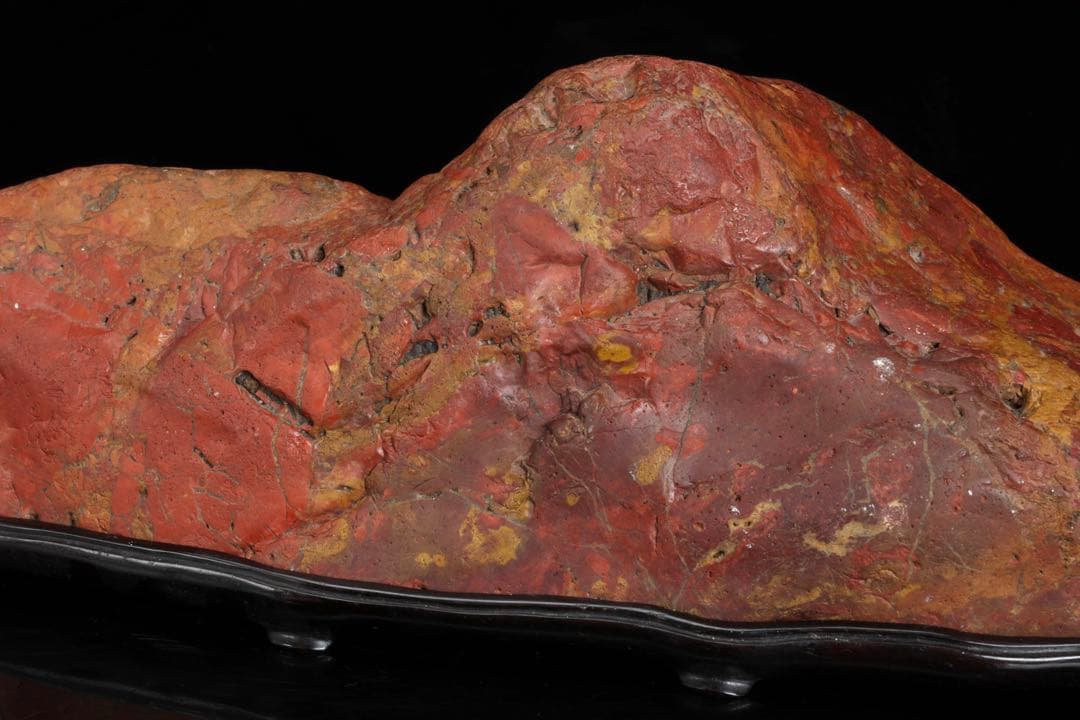 佐渡 赤玉石 在銘台座付 碧玉 赤石 鑑賞石 水石 飾石 天然石 11.9kg