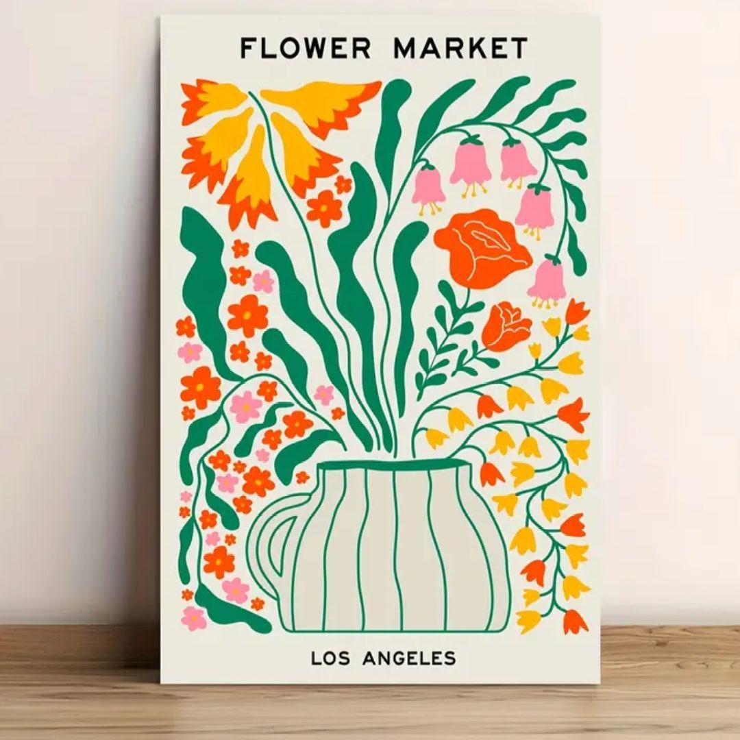 ポスター インテリア フラワーマーケット 3045 キャンバスアート