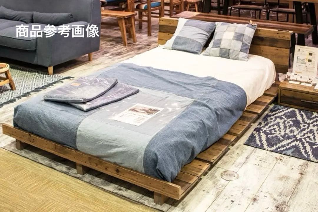 送料込】CASA HILS 西海岸スタイル ローベッド ダブルサイズ送料込