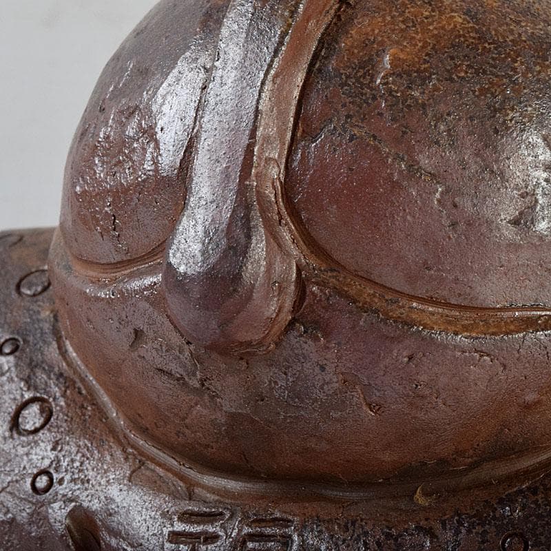 備前焼 福助 置物 縁起物 高さ約16.5㎝ 在銘 V 9094 - メルカリ