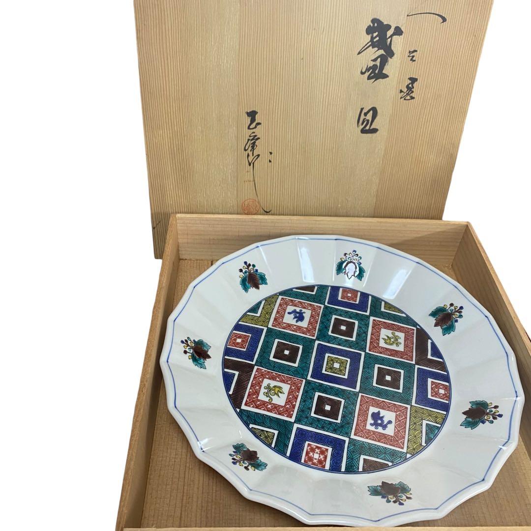 未使用　九谷焼 玉峰 大皿 飾り皿　木箱付き　皿 Yahoo!オークション -「玉峰」(皿) (九谷)の落札相場・落札価格