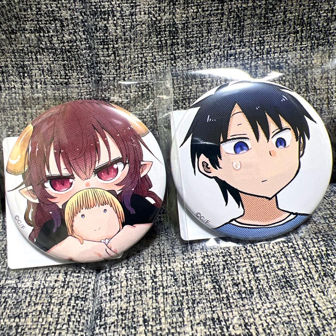 小林さんちのメイドラゴン イルル タケト 缶バッジ DMMスクラッチ