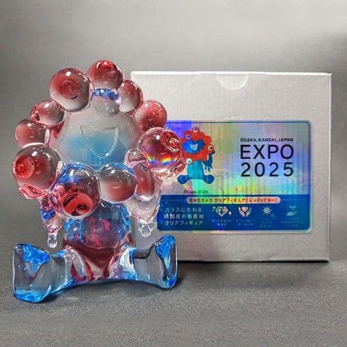 ミャクミャク クリアフィギュア(レッド×ブルー)バイオマスプラスチック