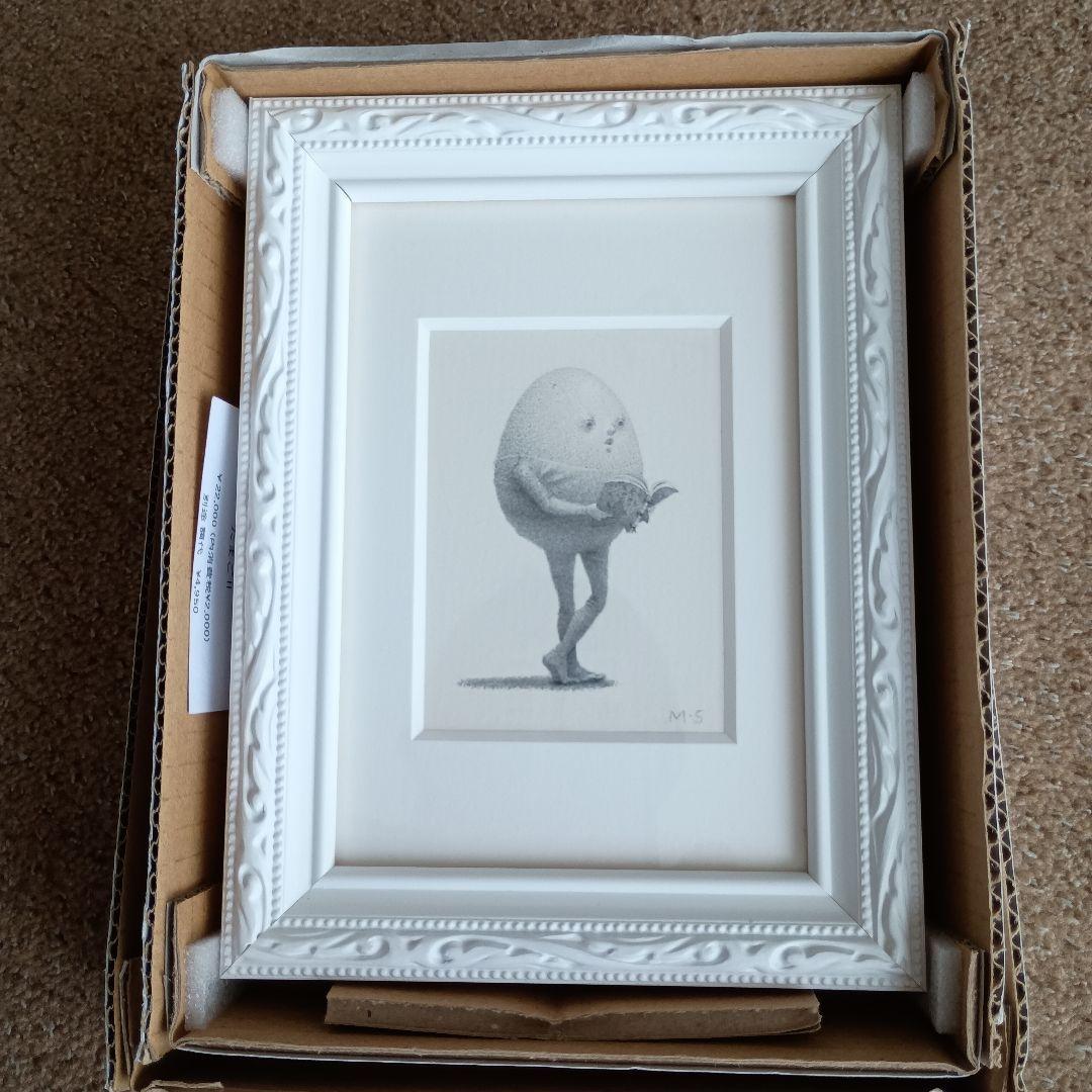 d*e様 しおたにまみこ絵画作品　たまごのはなし　希少品　ピンポイントギャラリー 金牌を受賞したしおたにまみこさんの「たまごのはなし」のドローイング