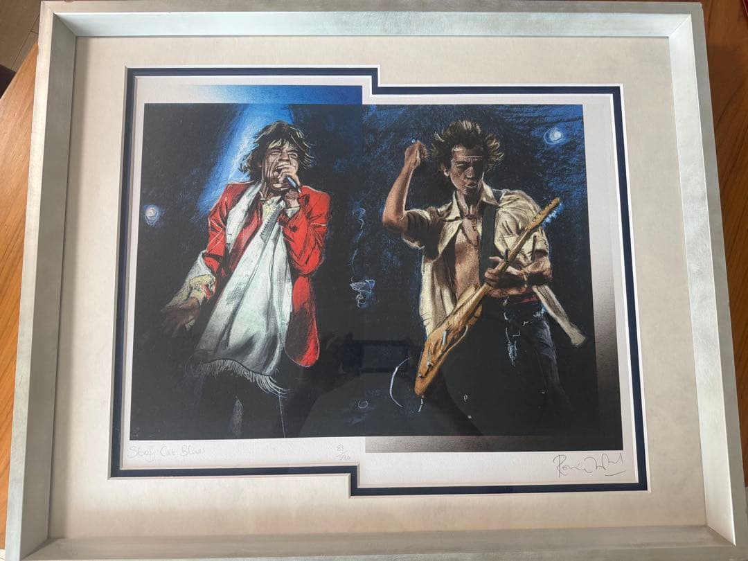ロニー・ウッド「Stray Cat Blues」額装 版画 81/290 Ronnie Wood 