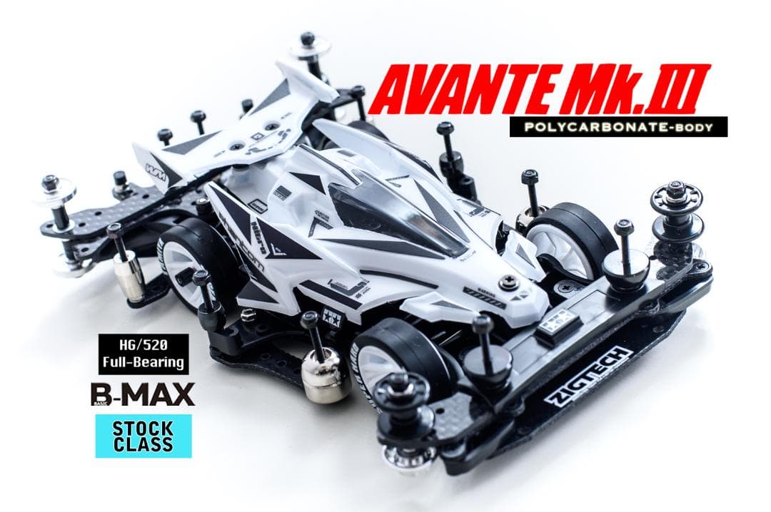 ミニ四駆完成品☆アバンテMk3 MAWH フルベアリング・ポリカボディ未